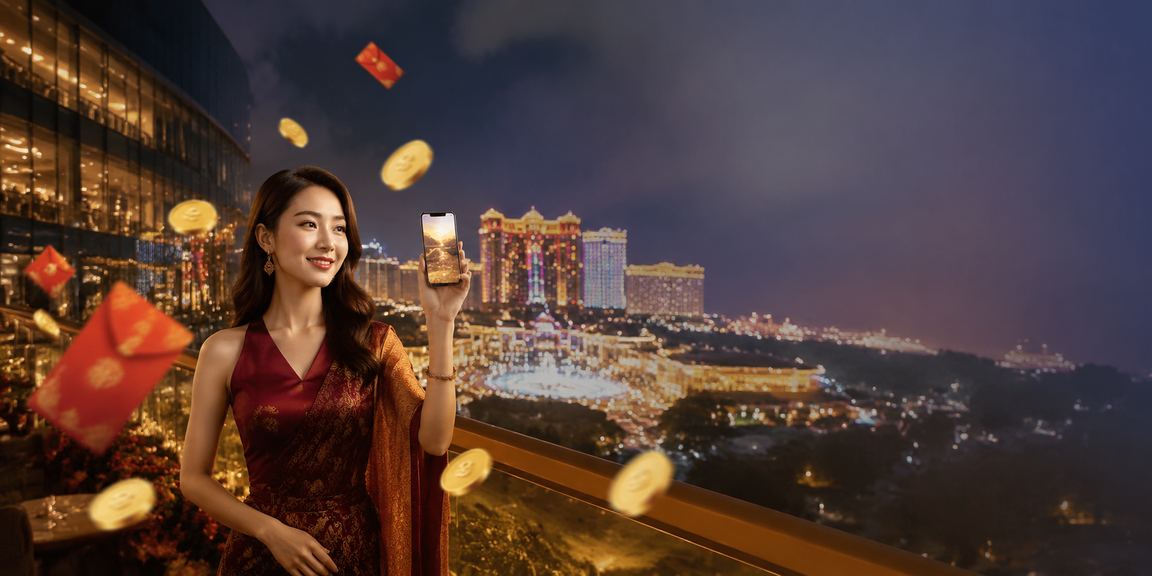 Suasana permainan popular krm88 di Genting Highlands dengan tema sampul merah menarik